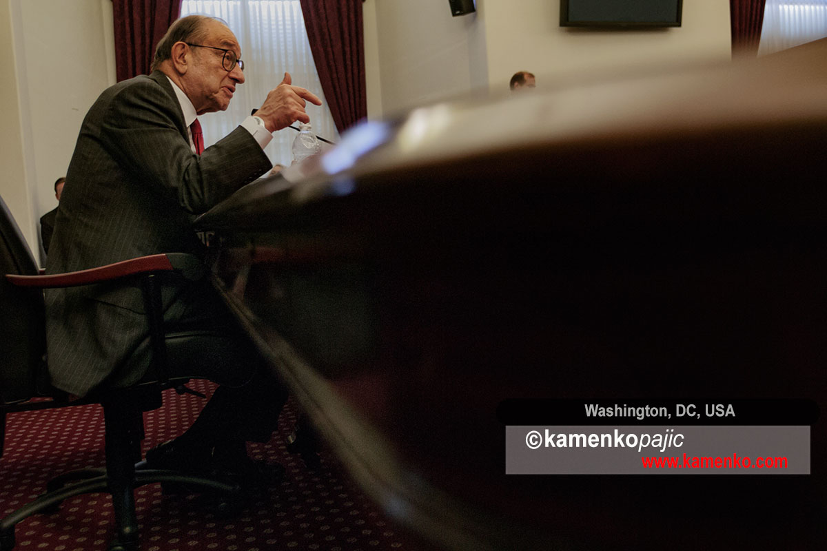 Alan Greenspan testifies on Captol Hill