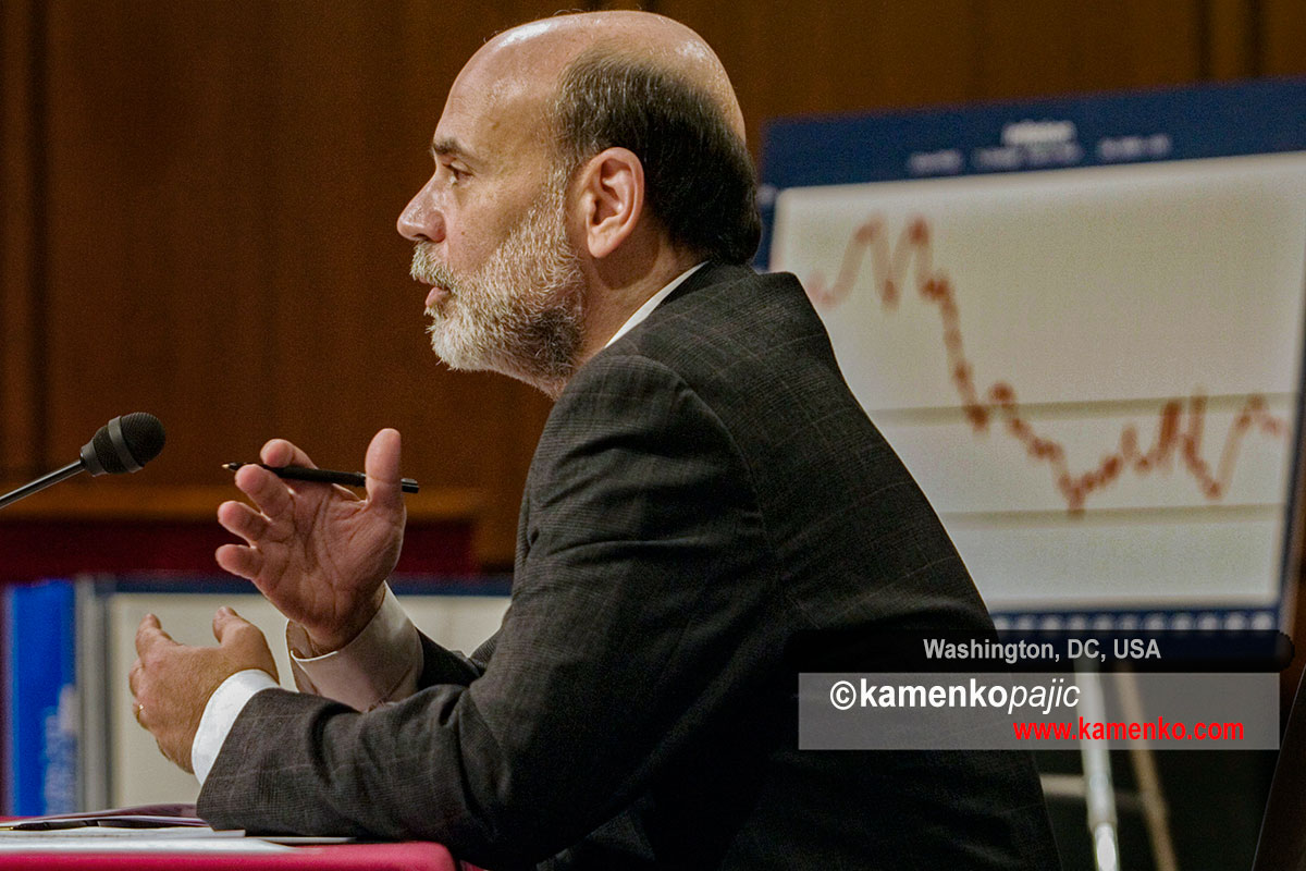 U.S. Federal Reserve Chairman Ben Bernanke answers questions before the Joint Economic Committee on Capitol Hill