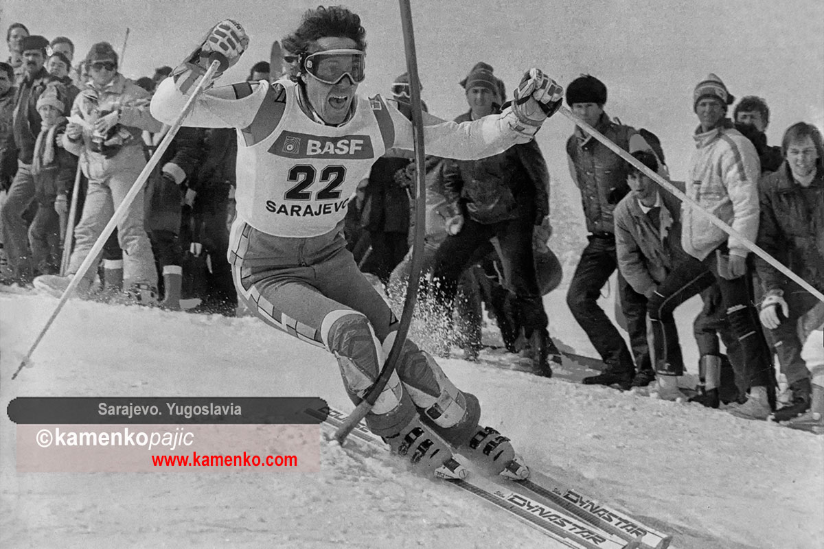 Didier Bouvet's slalom run at 1987 FIS Season Finale in Sarajevo
