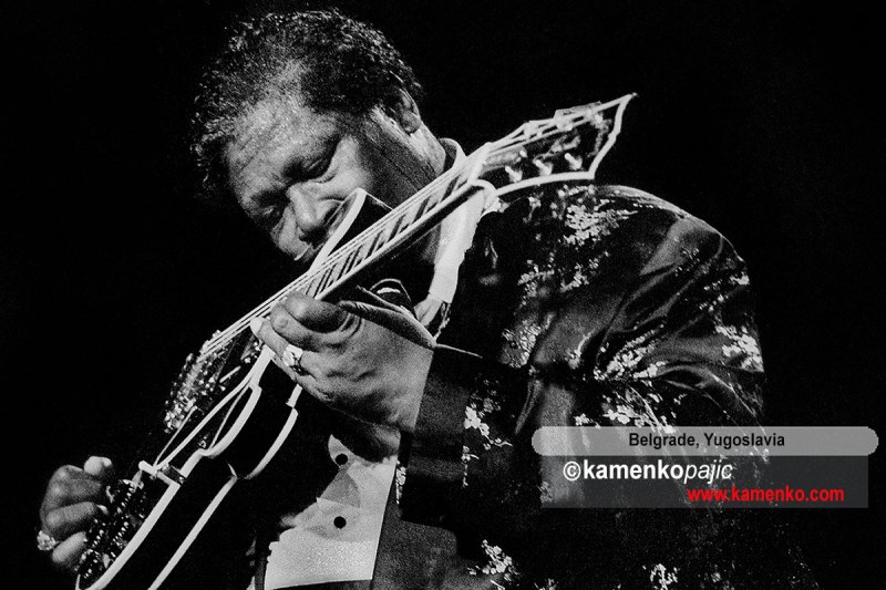B.B. King performs in Belgrade's Sava Center on Friday, July 5, 1991
