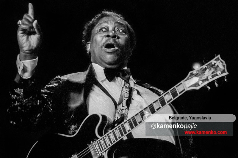 B.B. King performs in Belgrade's Sava Center on Friday, July 5, 1991