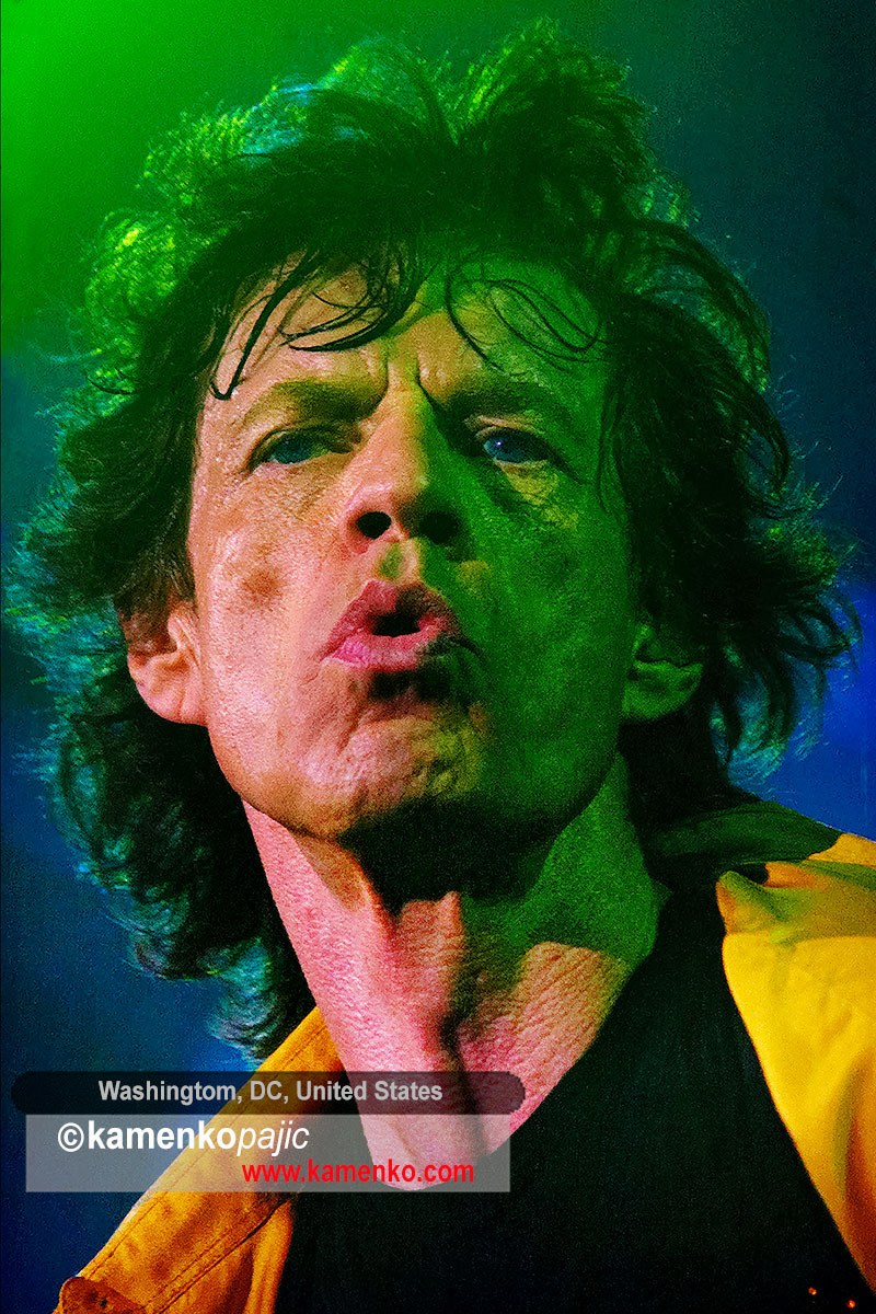 Mick Jagger performs during the Rolling Stones' concert at FedEx Field stadium