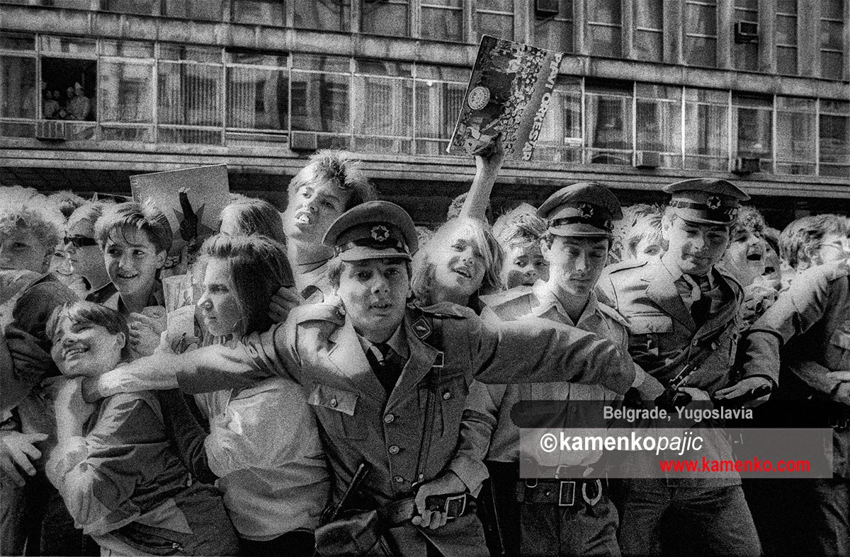 Plavi Orkestar draws large crowd during record signing event in Yugoslavia's capitol Belgrade
